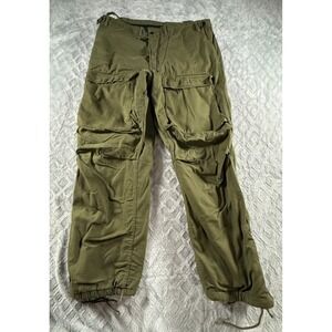 US Military Trousers Men Medium Green Chemical Protective Suit Lined Cargo Pants